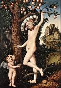 CRANACH, Lucas the Elder Cupid Complaining to Venus df Germany oil painting reproduction